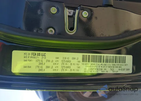 2015 Ram 1500 Sport из США, поврежденный, VIN 1C6RR6MT0FS613180